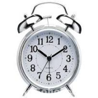 Big Round Cooper Metal Twin Bell Alarm Clock (Color SilVer)